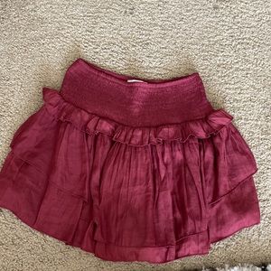 Vestique Wine colored Ruffled Skirt, size Small
